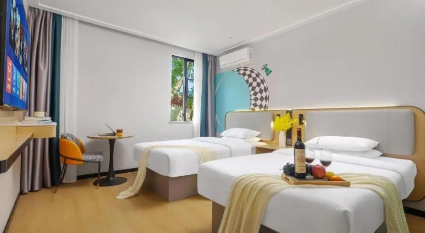 Bed in City Comfort Inn Wuhan Hankou Jiangtan