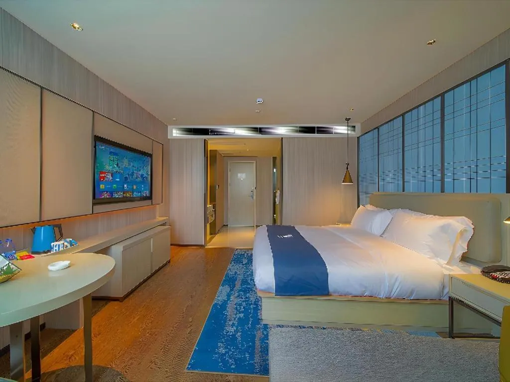 Bed in Echarm Hotel Guangzhou Changlong Shiqiao Metro Station