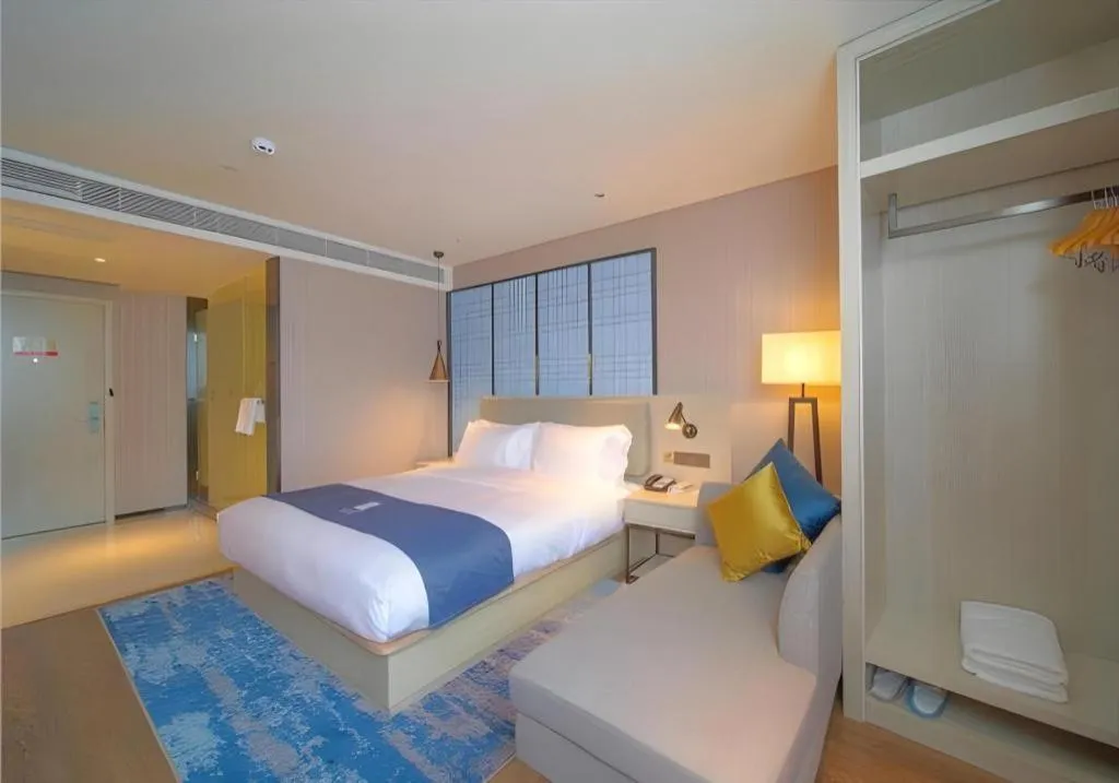Bed in Echarm Hotel Guangzhou Changlong Shiqiao Metro Station
