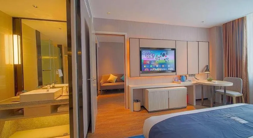 Bed in Echarm Hotel Guangzhou Changlong Shiqiao Metro Station