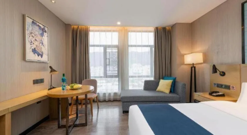 Bed in Echarm Hotel Guangzhou Tonghe Dayuan Times Square