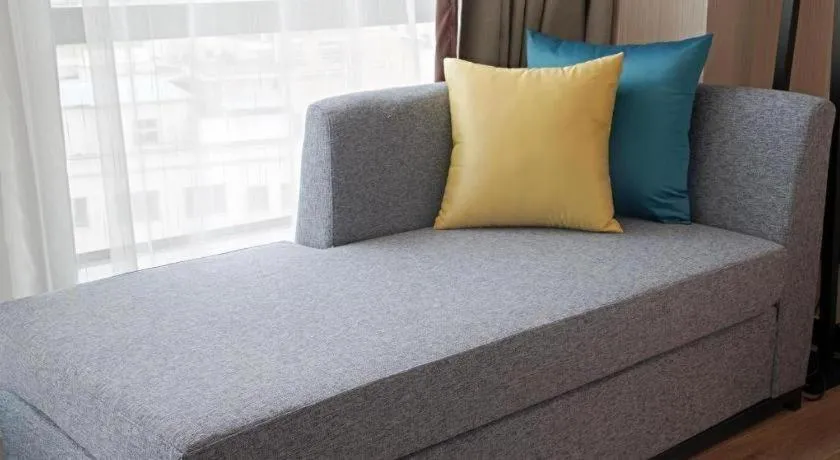 Bed in Echarm Hotel Guangzhou Tonghe Dayuan Times Square