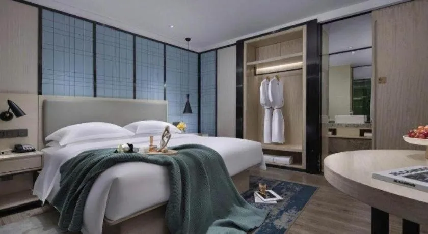 Bed in Echarm Hotel Guangzhou Tonghe Dayuan Times Square