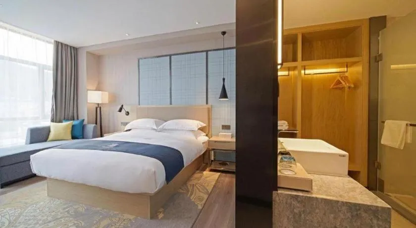 Bed in Echarm Hotel Guangzhou Tonghe Dayuan Times Square