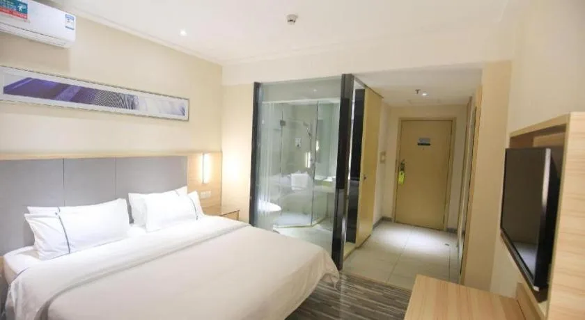 Bed in City Comfort Inn Guangzhou Tianhe District Tangxia Exhibition Center