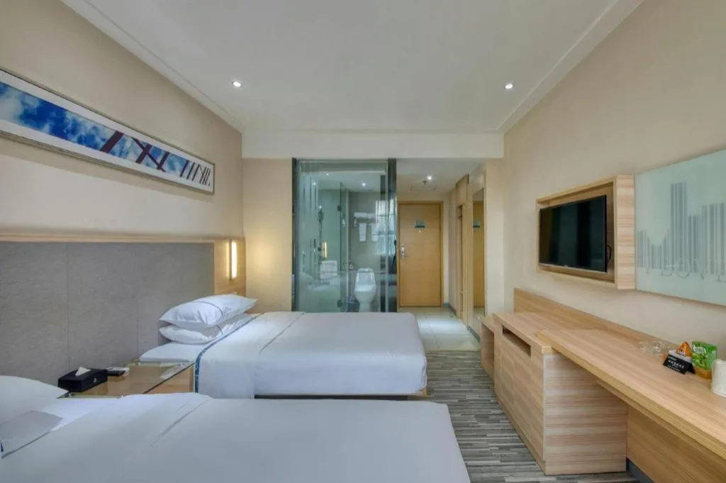 Bed in City Comfort Inn Guangzhou Tianhe District Tangxia Exhibition Center