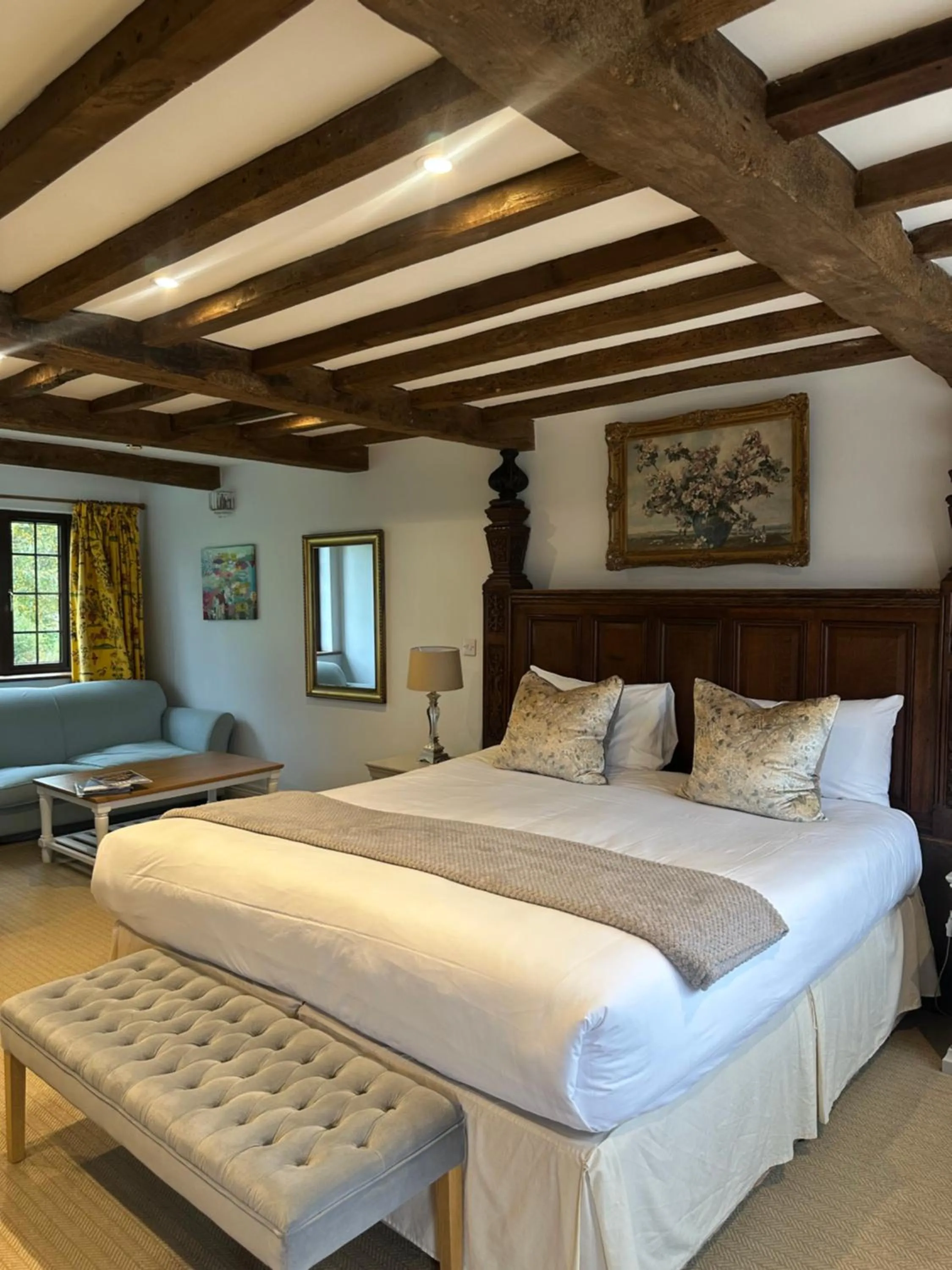 Bed in The Moonraker Hotel