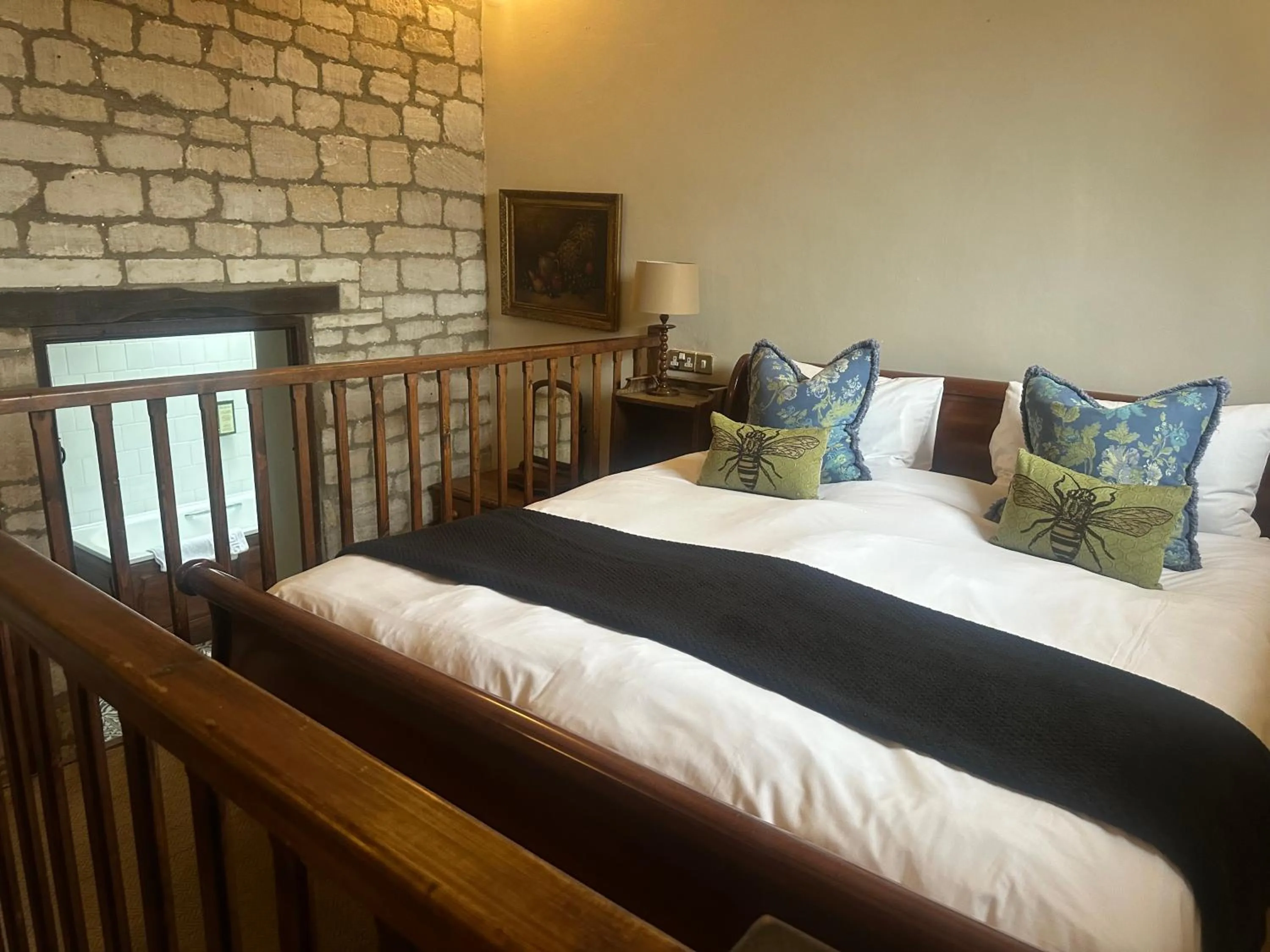 Bed in The Moonraker Hotel