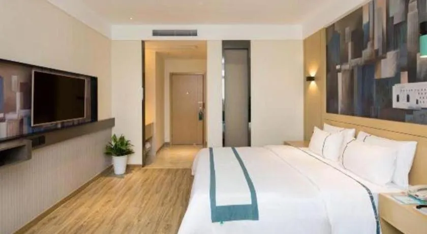 Bed in Echarm Hotel Changsha High-speed Railway Station