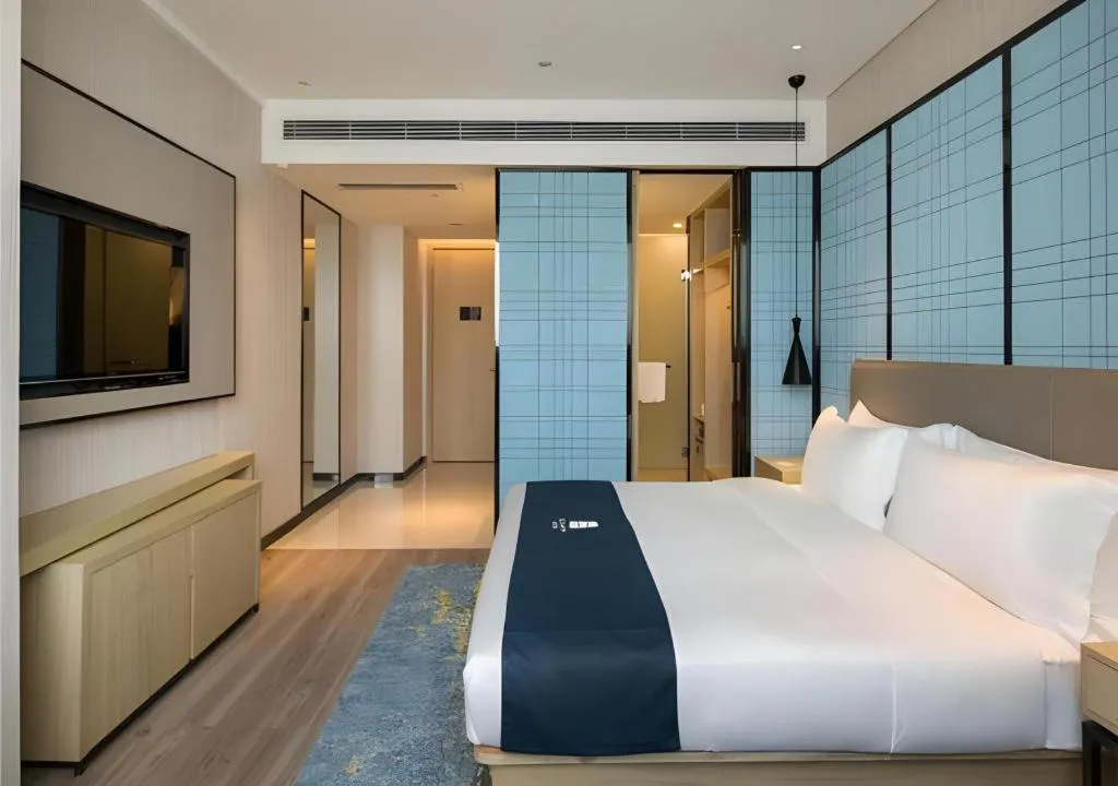 Bed in Echarm Hotel Changsha High-speed Railway Station