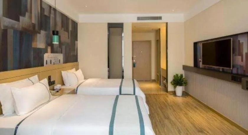 Bed in Echarm Hotel Changsha High-speed Railway Station