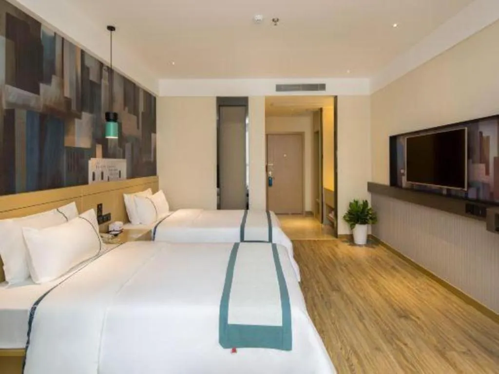 Bed in Echarm Hotel Changsha High-speed Railway Station