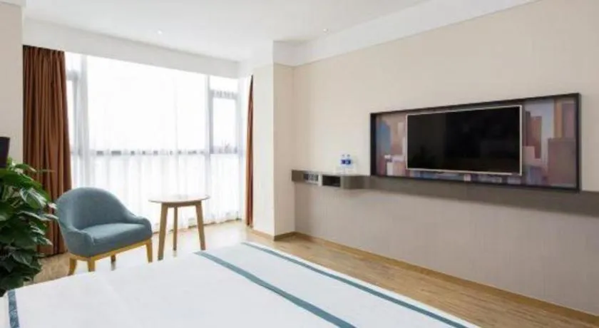 Bed in Echarm Hotel Changsha High-speed Railway Station