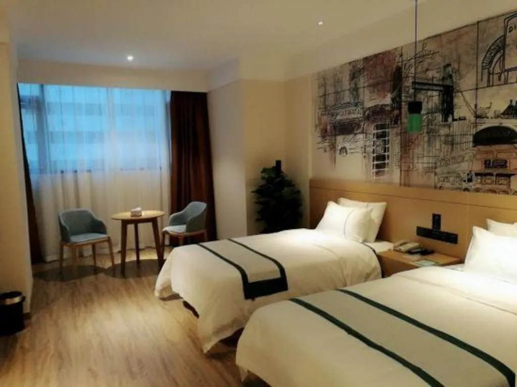 Bed in Echarm Hotel Changsha High-speed Railway Station
