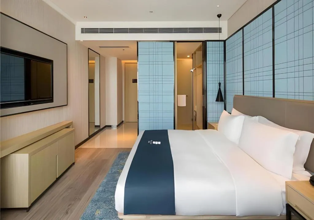 Bed in Echarm Hotel Changsha High-speed Railway Station