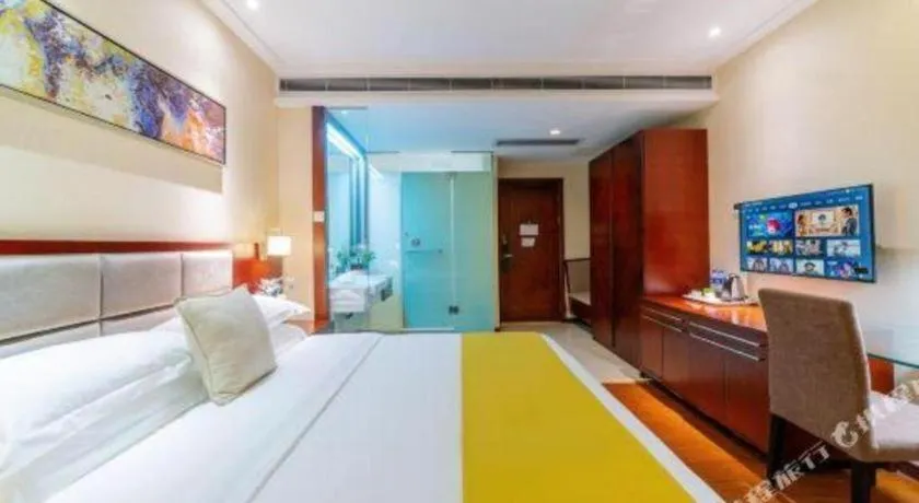 Bed in Borrman Hotel Guangzhou Changlong Shiqiao Metro Station