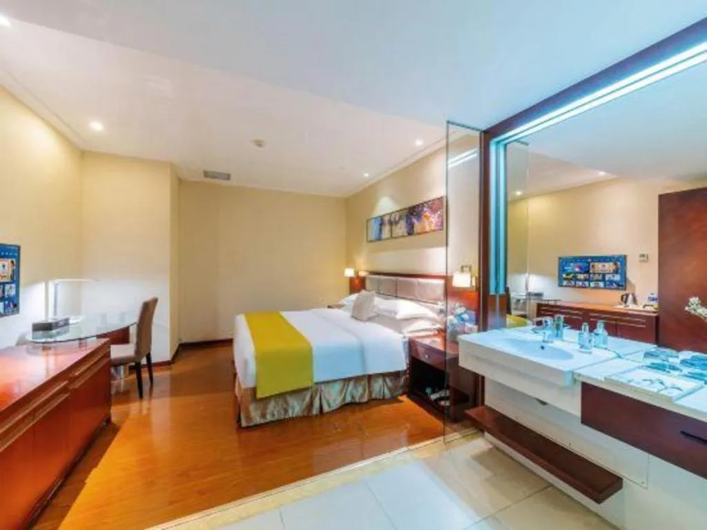 Bed in Borrman Hotel Guangzhou Changlong Shiqiao Metro Station