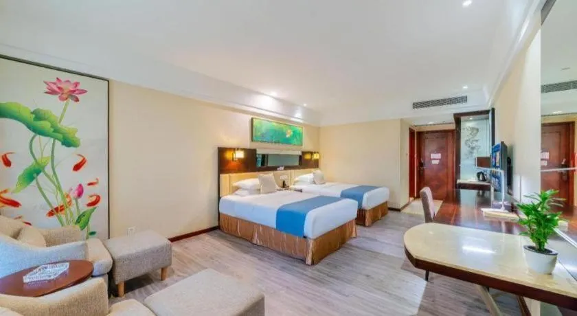 Bed in Borrman Hotel Guangzhou Changlong Shiqiao Metro Station