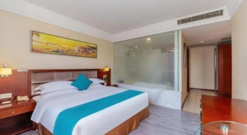 Bed in Borrman Hotel Guangzhou Changlong Shiqiao Metro Station