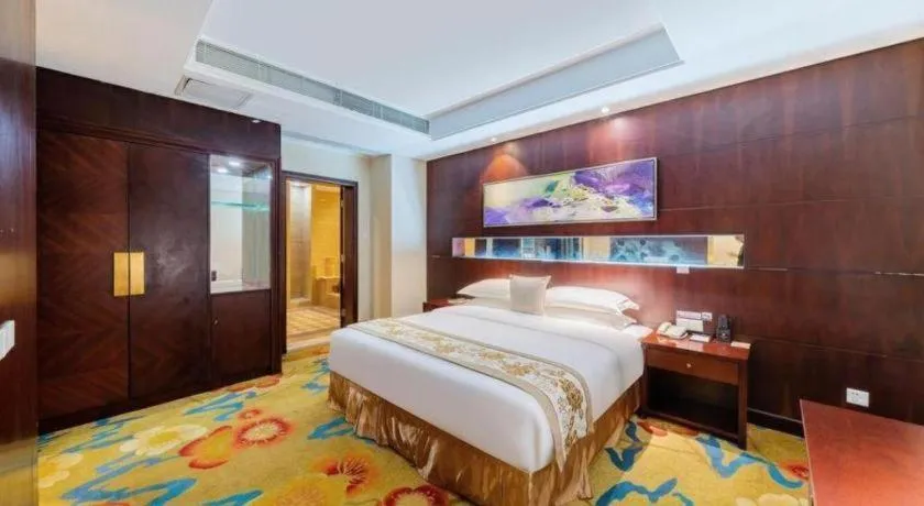 Bed in Borrman Hotel Guangzhou Changlong Shiqiao Metro Station