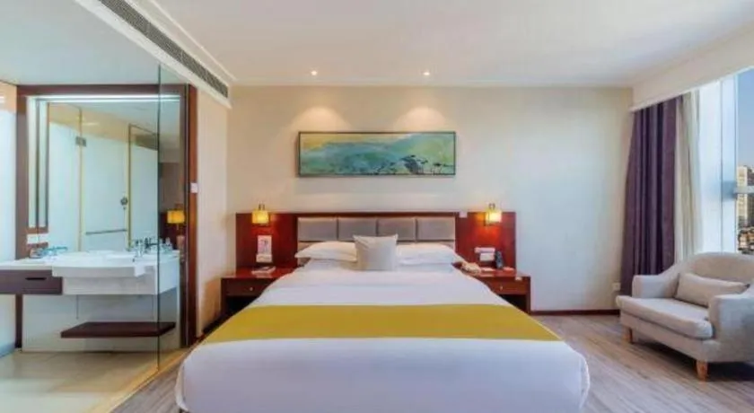 Bed in Borrman Hotel Guangzhou Changlong Shiqiao Metro Station