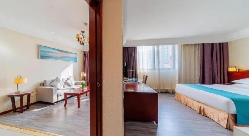 Bed in Borrman Hotel Guangzhou Changlong Shiqiao Metro Station