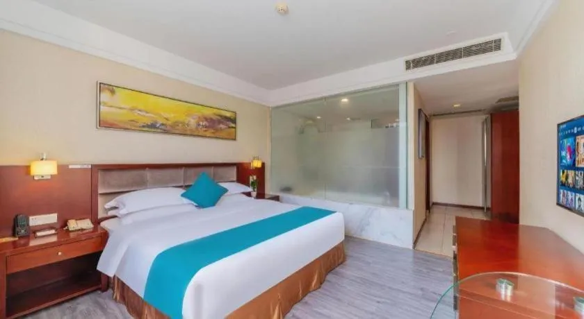 Bed in Borrman Hotel Guangzhou Changlong Shiqiao Metro Station