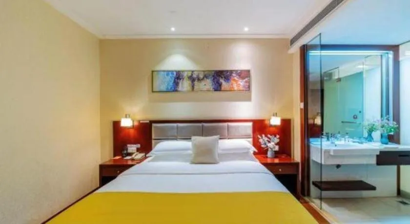 Bed in Borrman Hotel Guangzhou Changlong Shiqiao Metro Station