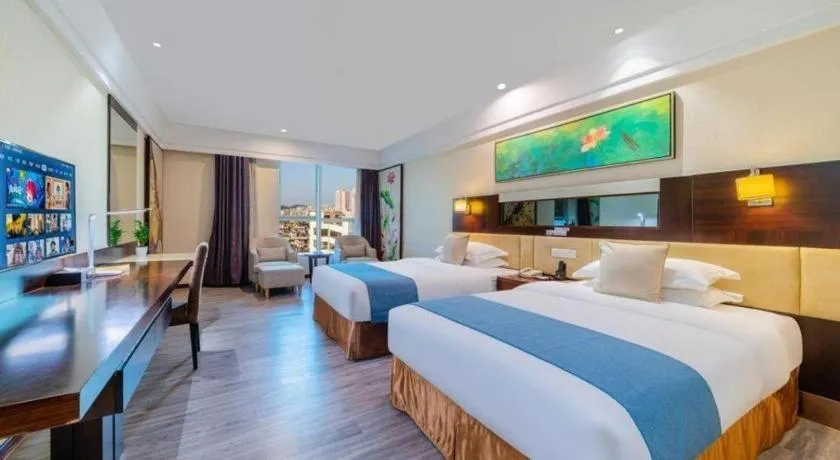 Bed in Borrman Hotel Guangzhou Changlong Shiqiao Metro Station