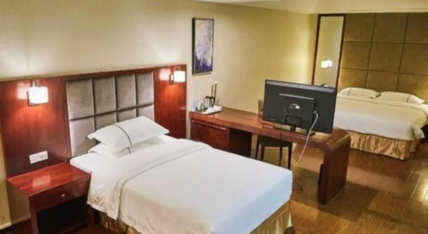 Bed in Borrman Hotel Guangzhou Changlong Shiqiao Metro Station