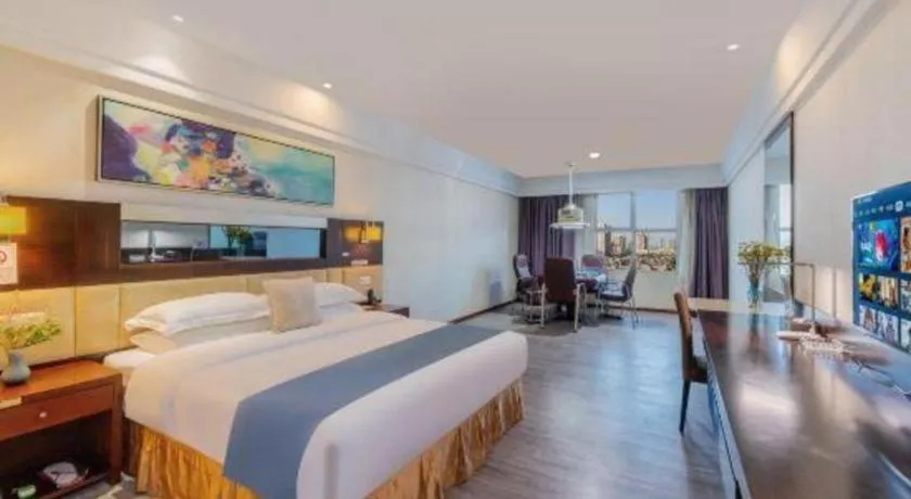 Bed in Borrman Hotel Guangzhou Changlong Shiqiao Metro Station