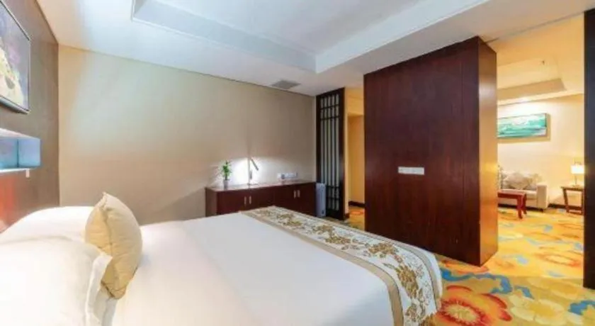 Bed in Borrman Hotel Guangzhou Changlong Shiqiao Metro Station