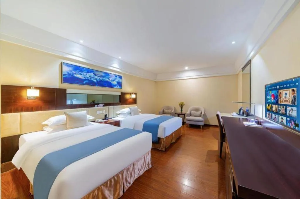 Bed in Borrman Hotel Guangzhou Changlong Shiqiao Metro Station