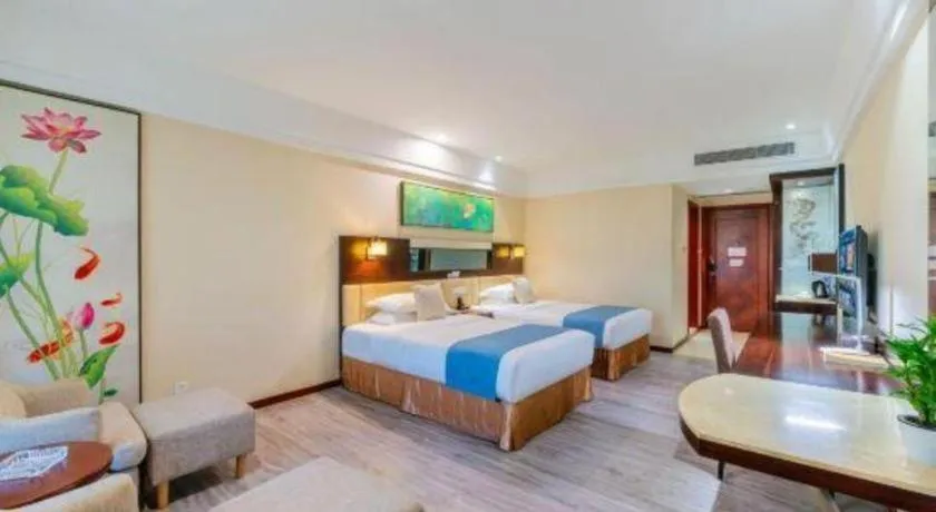 Bed in Borrman Hotel Guangzhou Changlong Shiqiao Metro Station