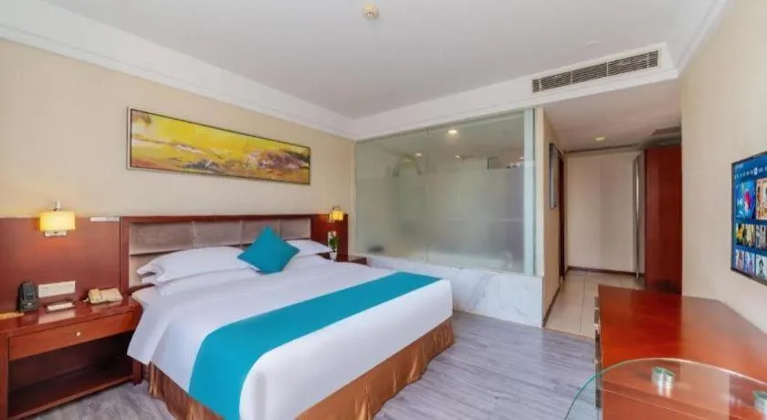 Bed in Borrman Hotel Guangzhou Changlong Shiqiao Metro Station