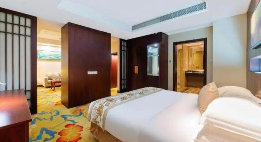 Bed in Borrman Hotel Guangzhou Changlong Shiqiao Metro Station