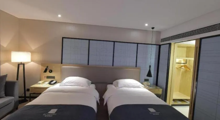 Bed in Echarm Hotel Changde Chaoyang D5 District