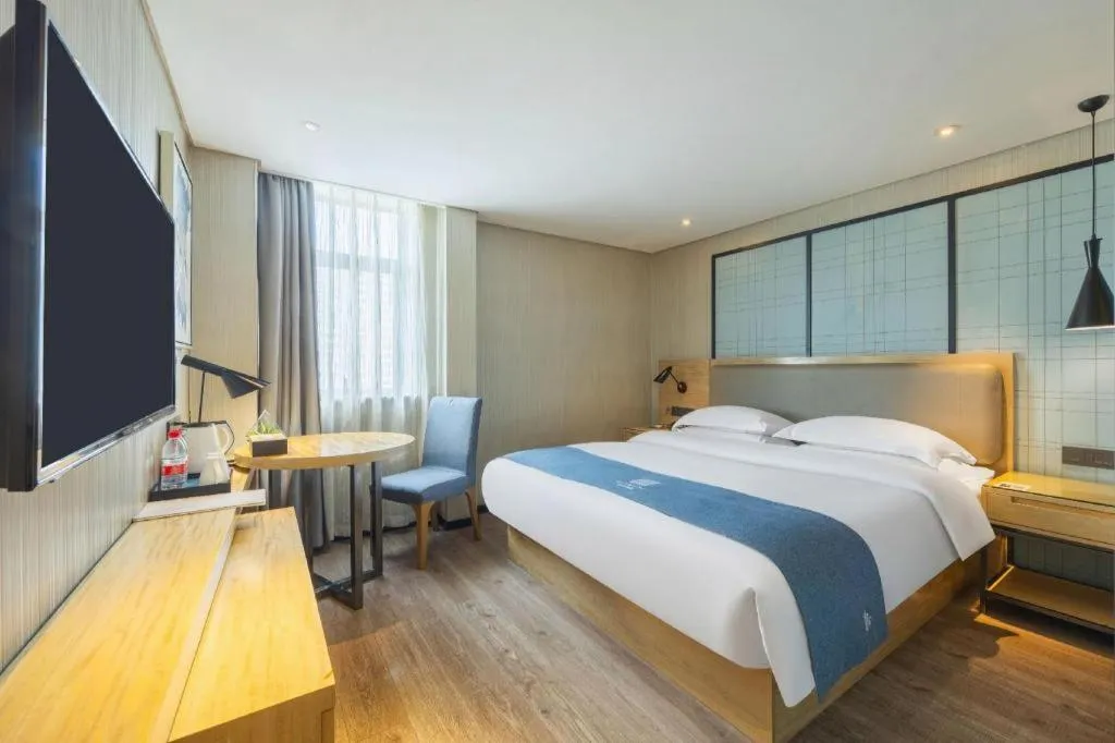 Bed in Echarm Hotel Changde Chaoyang D5 District