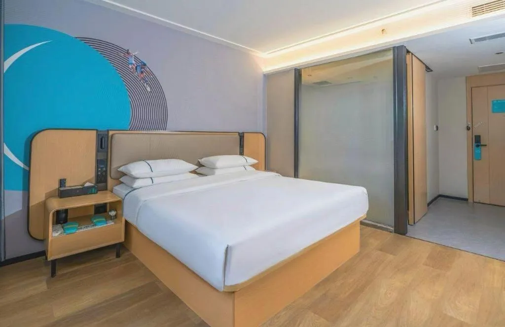 Bed in City Comfort Inn Wuhan Children's Hospital Xianggang Road Metro Station