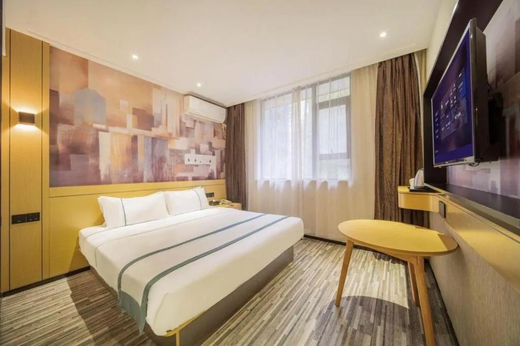 Bed in City Comfort Inn Wuhan Children's Hospital Xianggang Road Metro Station