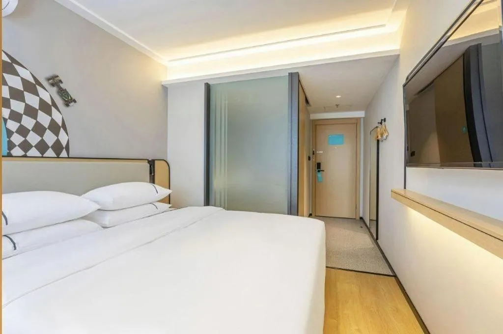 Bed in City Comfort Inn Wuhan Children's Hospital Xianggang Road Metro Station