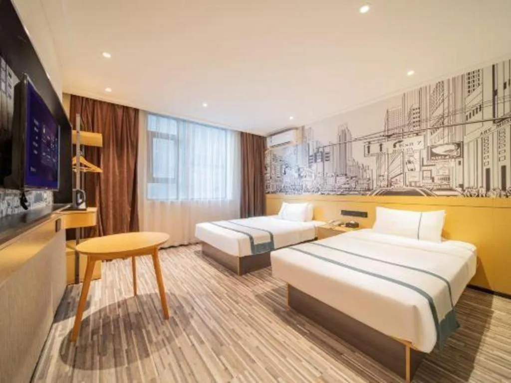 Bed in City Comfort Inn Wuhan Children's Hospital Xianggang Road Metro Station