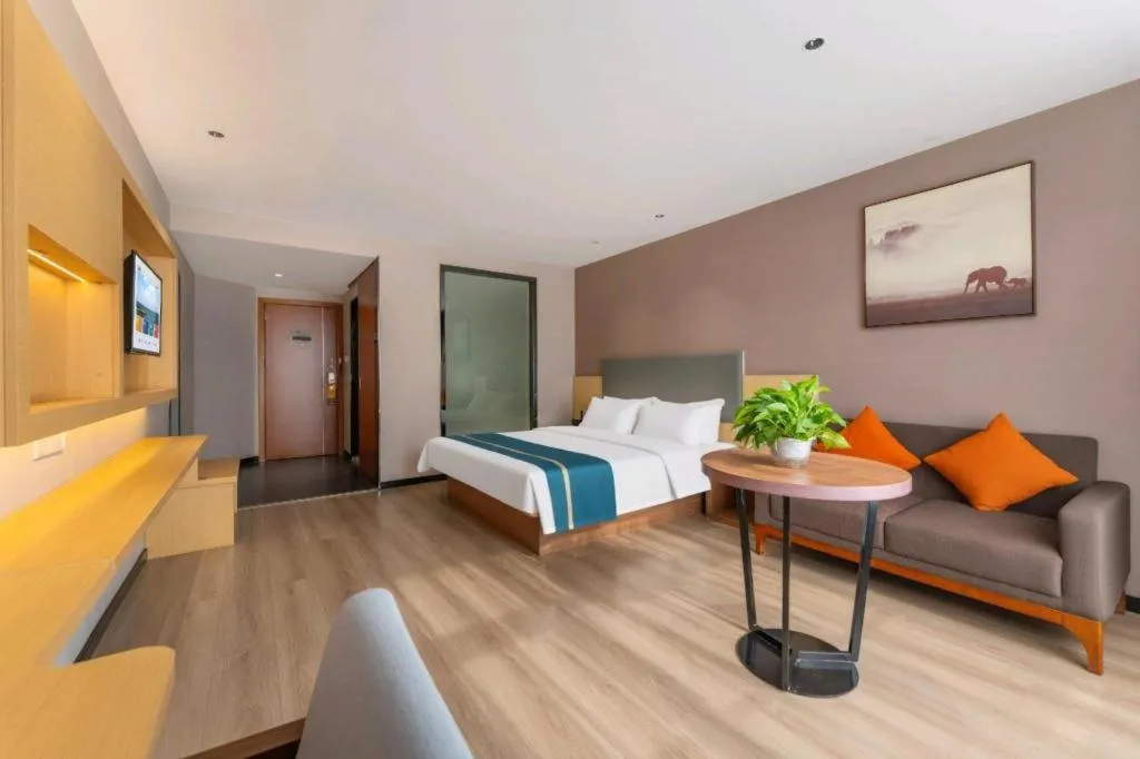 Bed in JTOUR Inn Maoming Gaozhou Guabangling Park