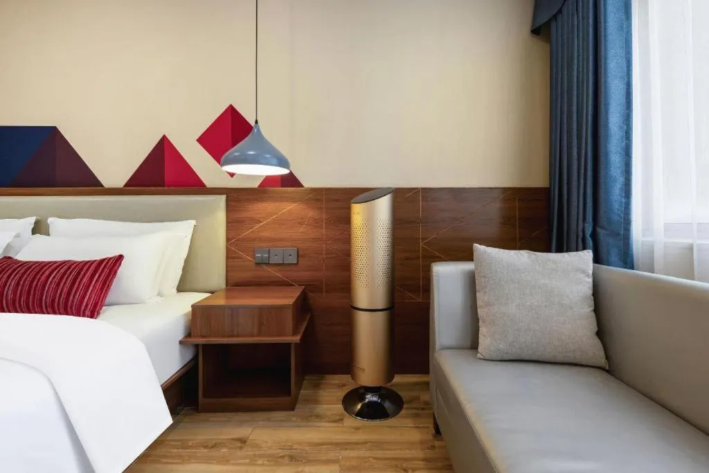 Bed in Borrman Hotel Fangchenggang High-speed Railway North Station Crystal International