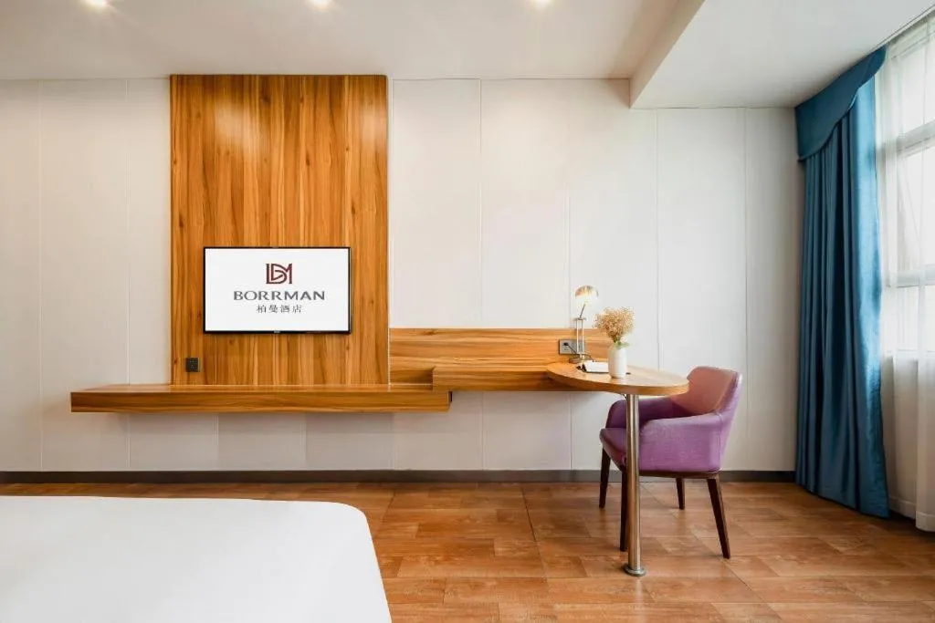 Bed in Borrman Hotel Fangchenggang High-speed Railway North Station Crystal International