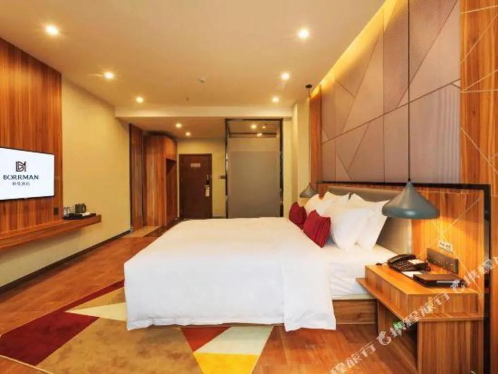 Bed in Borrman Hotel Fangchenggang High-speed Railway North Station Crystal International