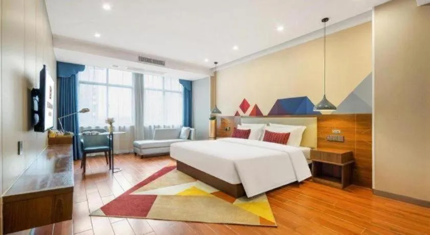 Bed in Borrman Hotel Fangchenggang High-speed Railway North Station Crystal International