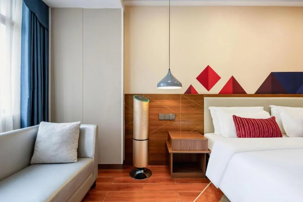 Bed in Borrman Hotel Fangchenggang High-speed Railway North Station Crystal International