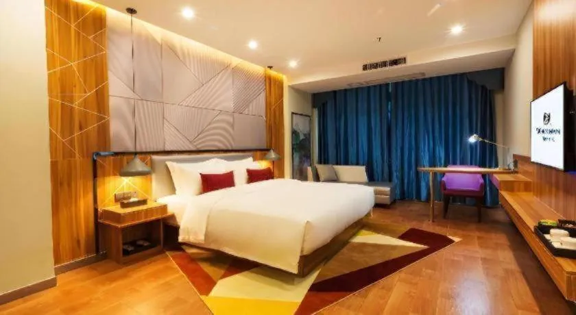 Bed in Borrman Hotel Fangchenggang High-speed Railway North Station Crystal International