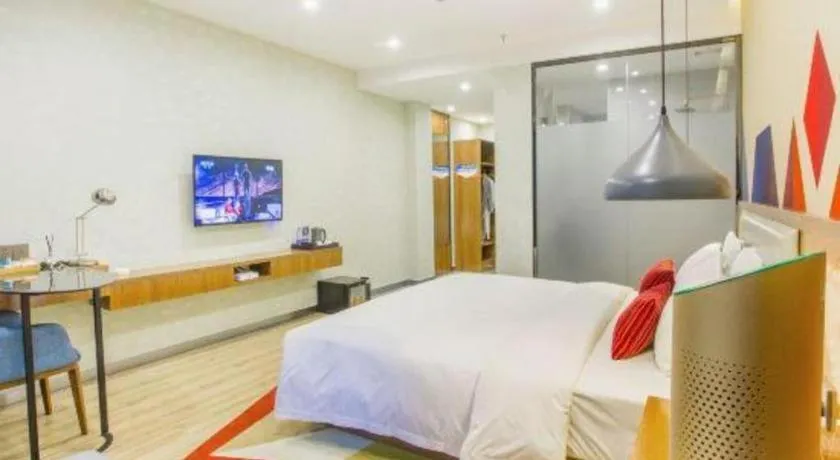 Bed in Borrman Hotel Fangchenggang High-speed Railway North Station Crystal International